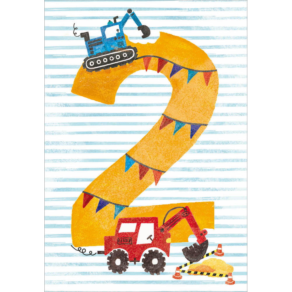 Age 2 Construction Birthday Card from Penny Black