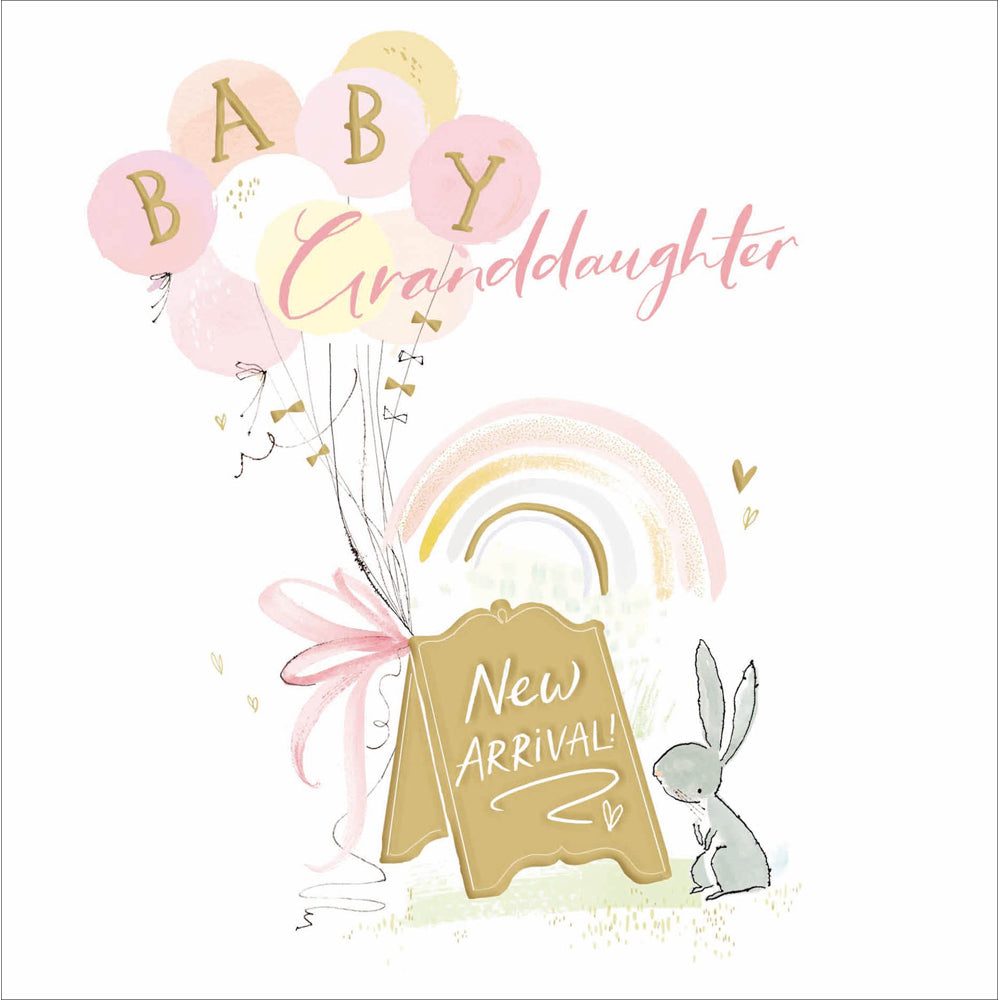 Gold Announcement Baby Granddaughter Card from Penny Black