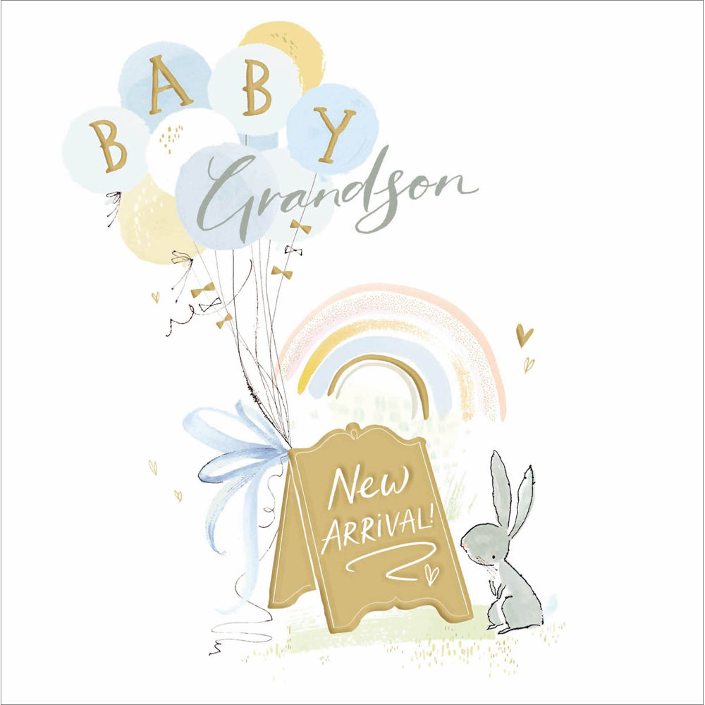 Gold Announcement Baby Grandson Card from Penny Black