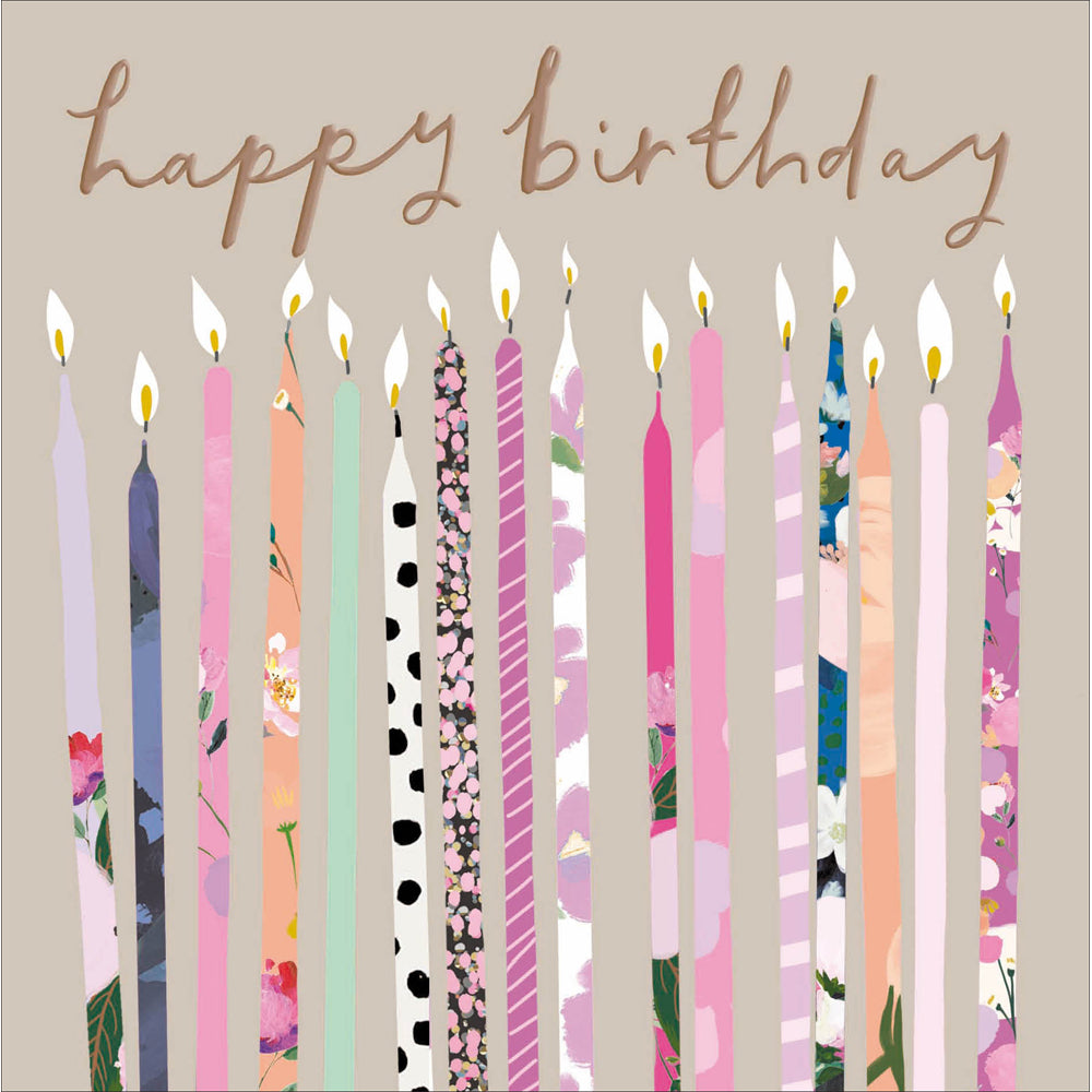 Floral Fun Candles Birthday Card at Penny Black