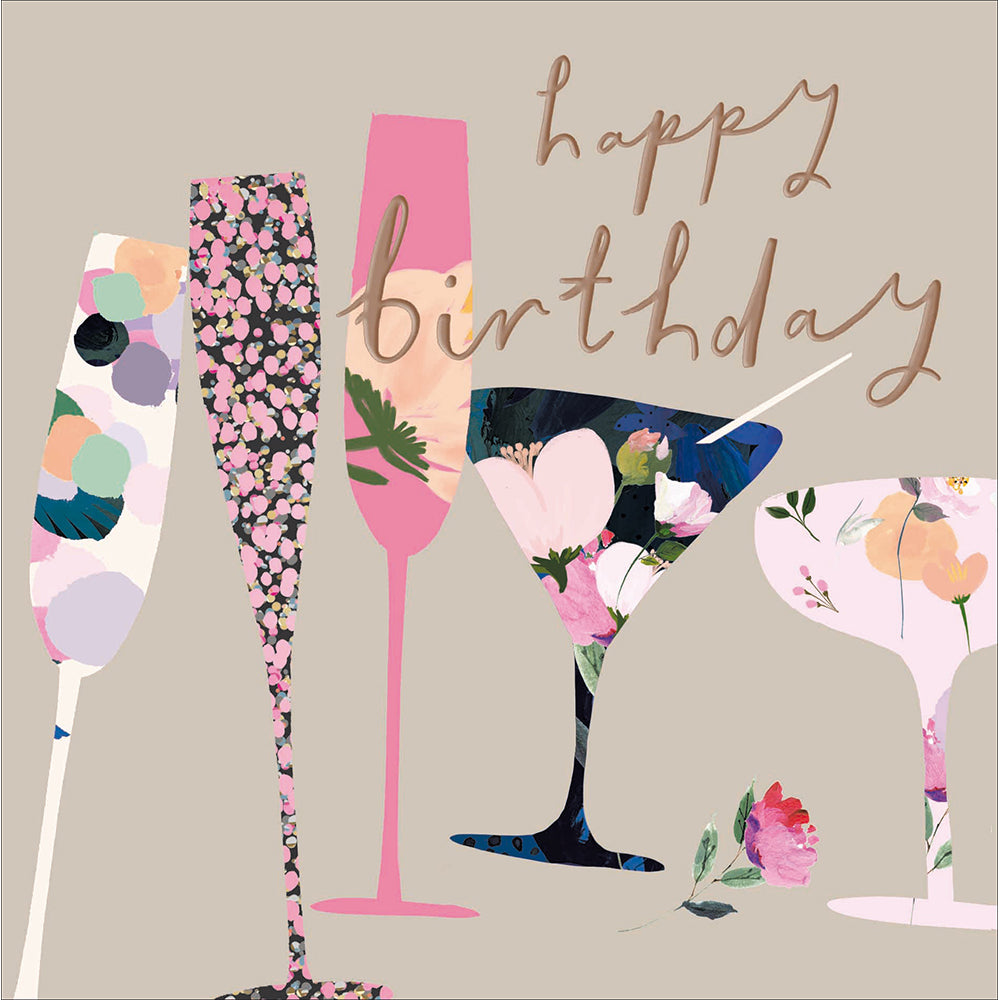 Colour Splash Birthday Drinks Card from Penny Black