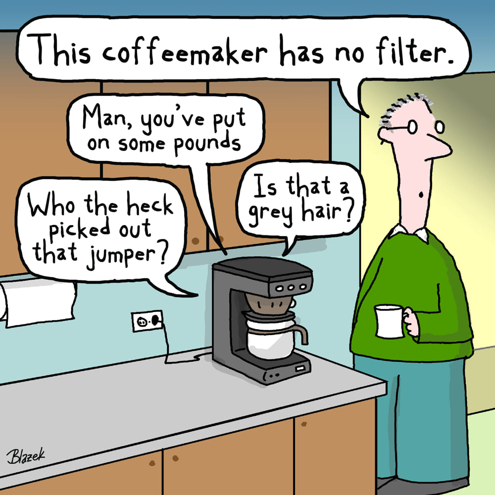 Coffee Machine No Filter Funny Card by penny black