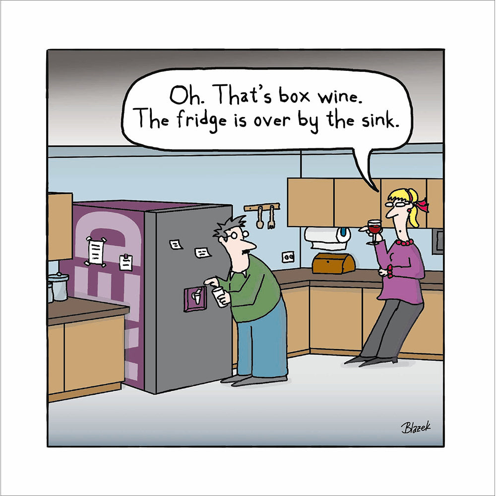 Wine Box At Work Funny Card from Penny Black