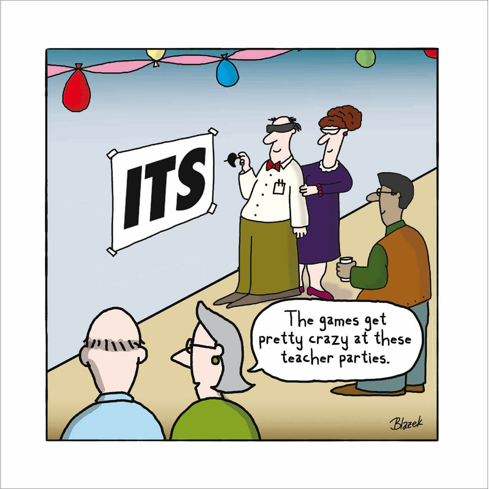 Teacher Parties Apostrophe Funny Card