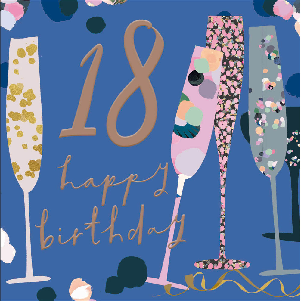 Colour Splash Fizz 18th Birthday Card from Penny Black