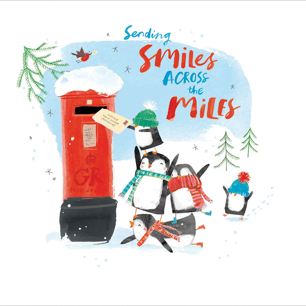 Smiles Across Miles Penguin Pyramid Christmas Card by Penny Black