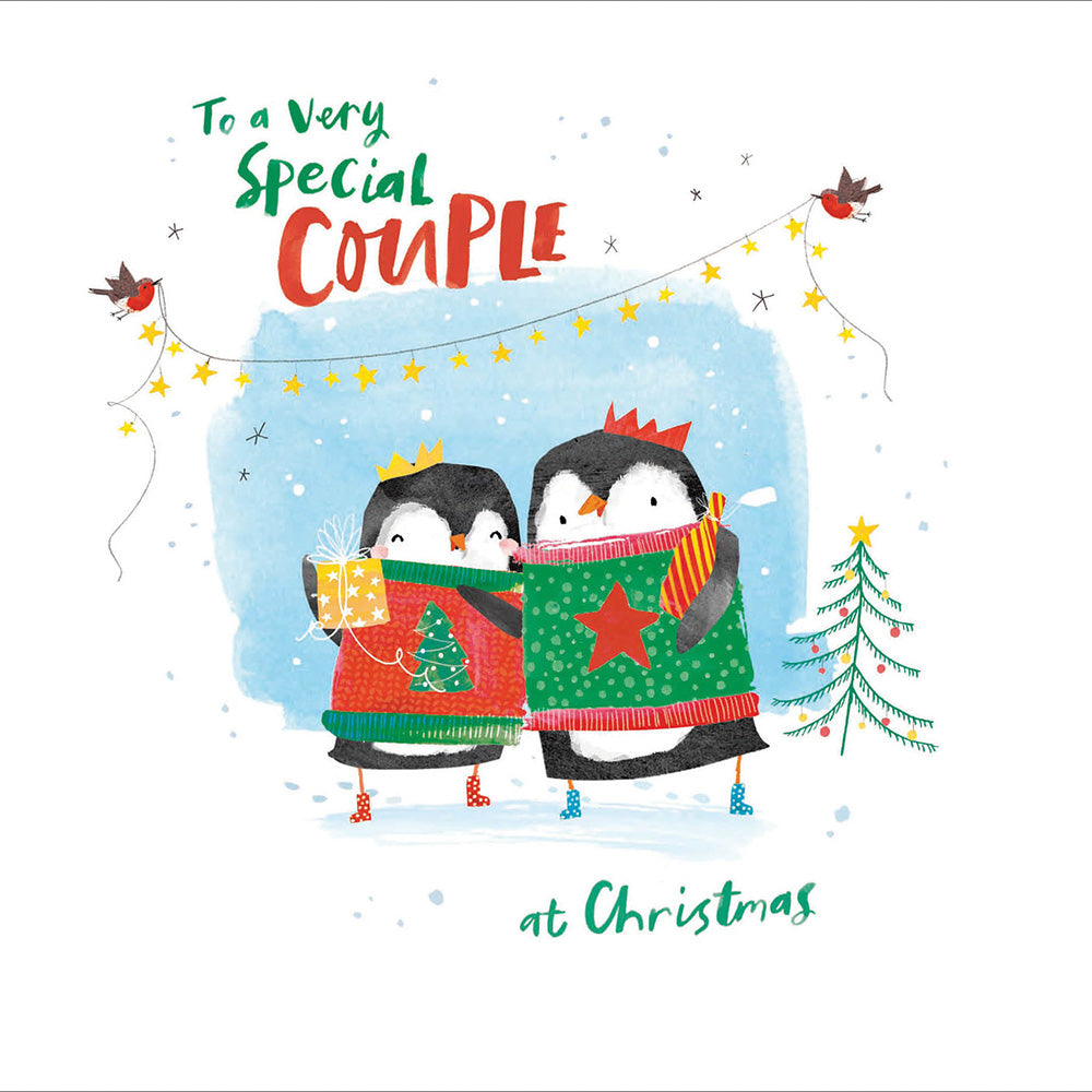 Special Penguin Couple Christmas Card by Penny Black
