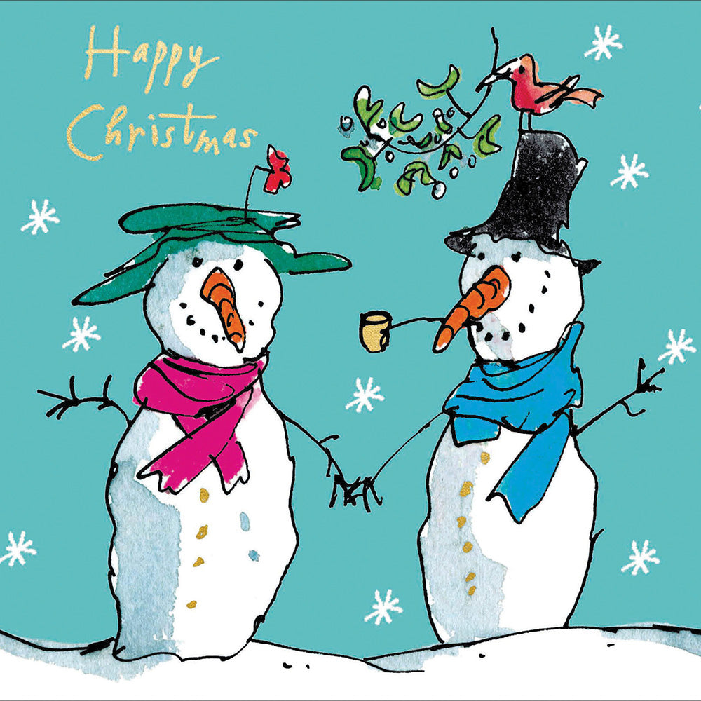 Snow Couple Quentin Blake Christmas Card by Penny Black