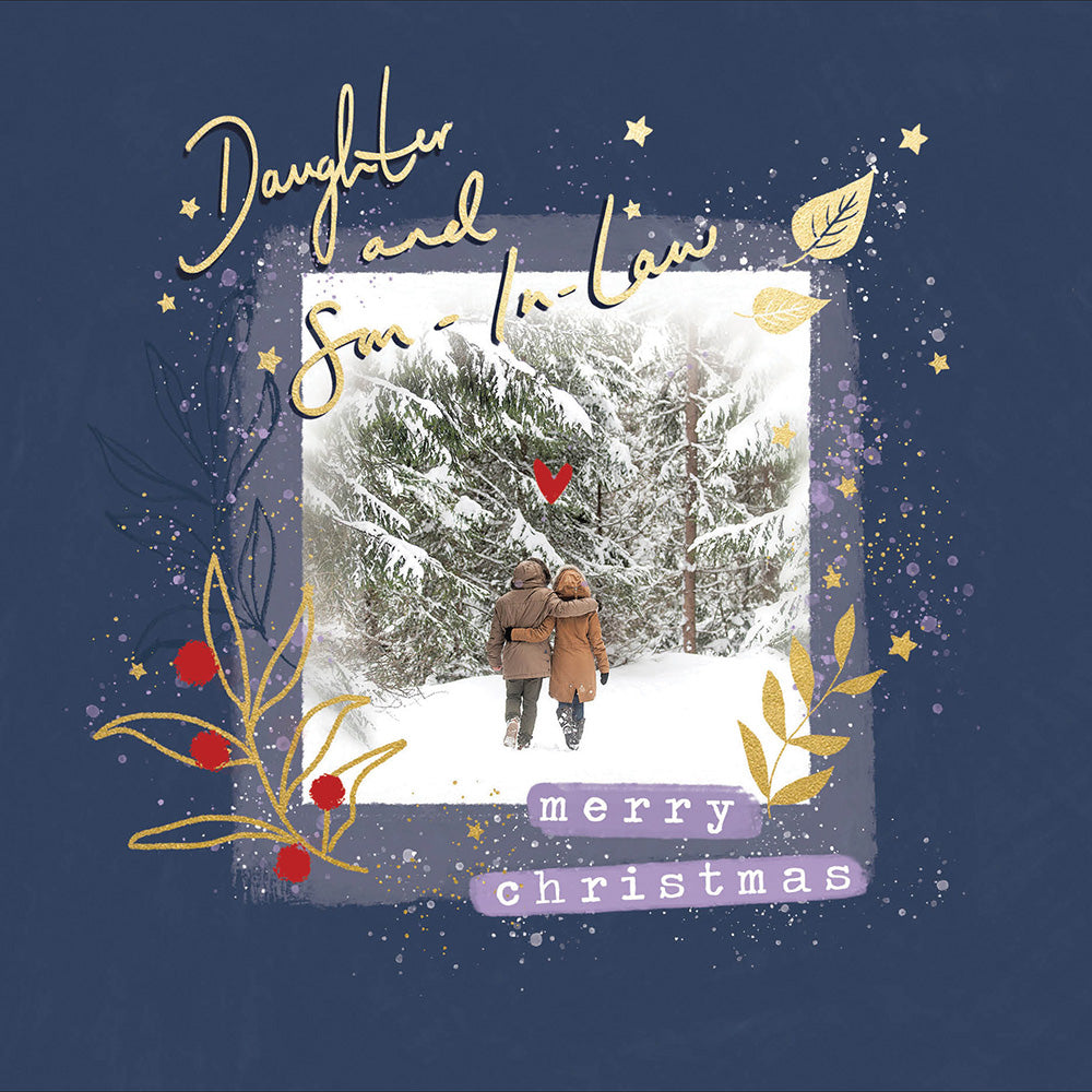 Daughter & Son-in-Law Forest Walk Frame Christmas Card by Penny Black