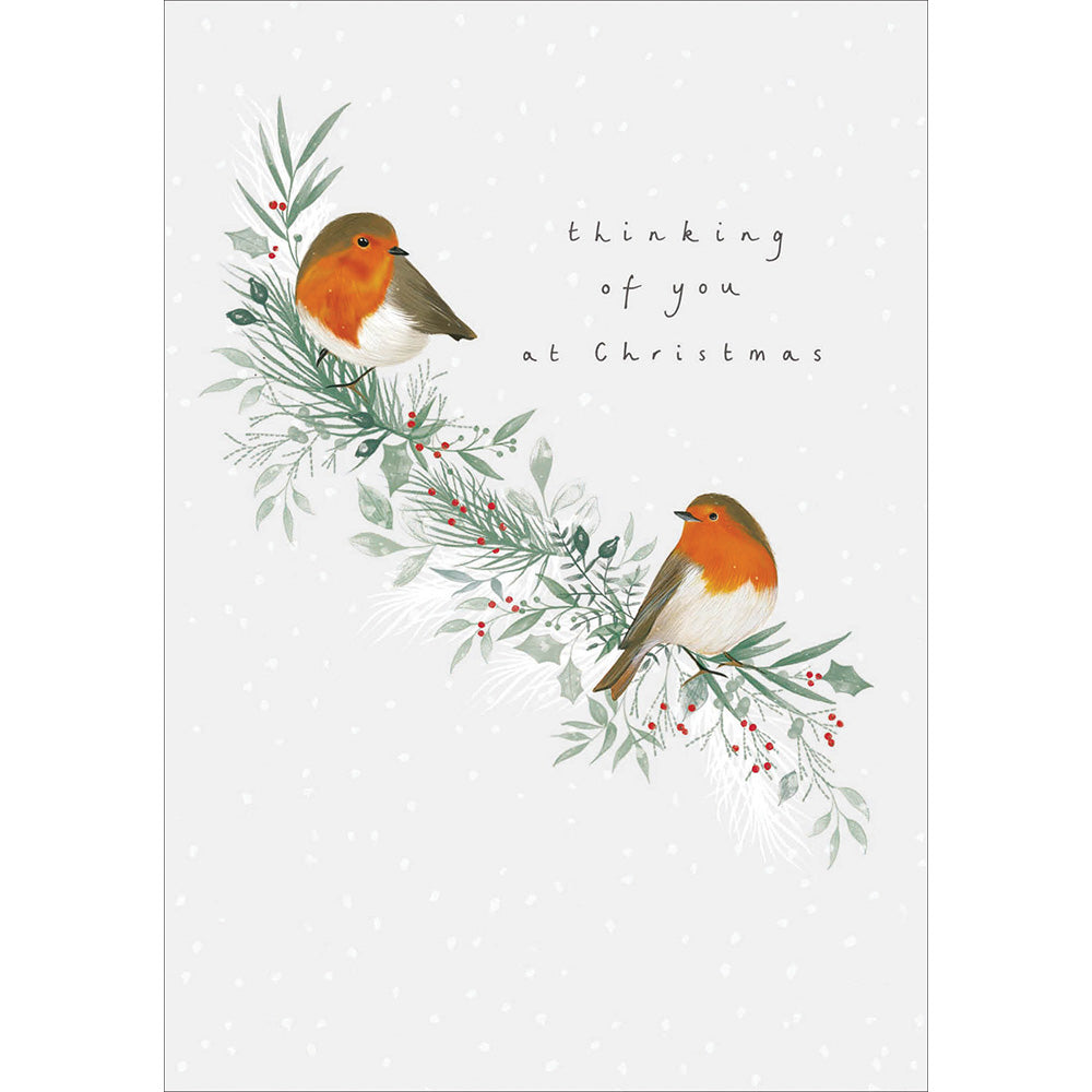 Thinking of You Robins Christmas Card by Penny Black