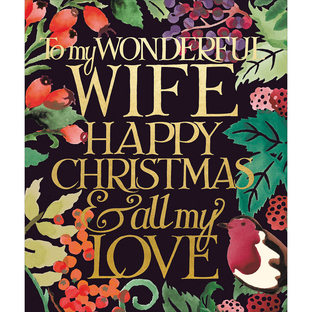 Wife Festive Bounty Emma Bridgewater Christmas Card by Penny Black