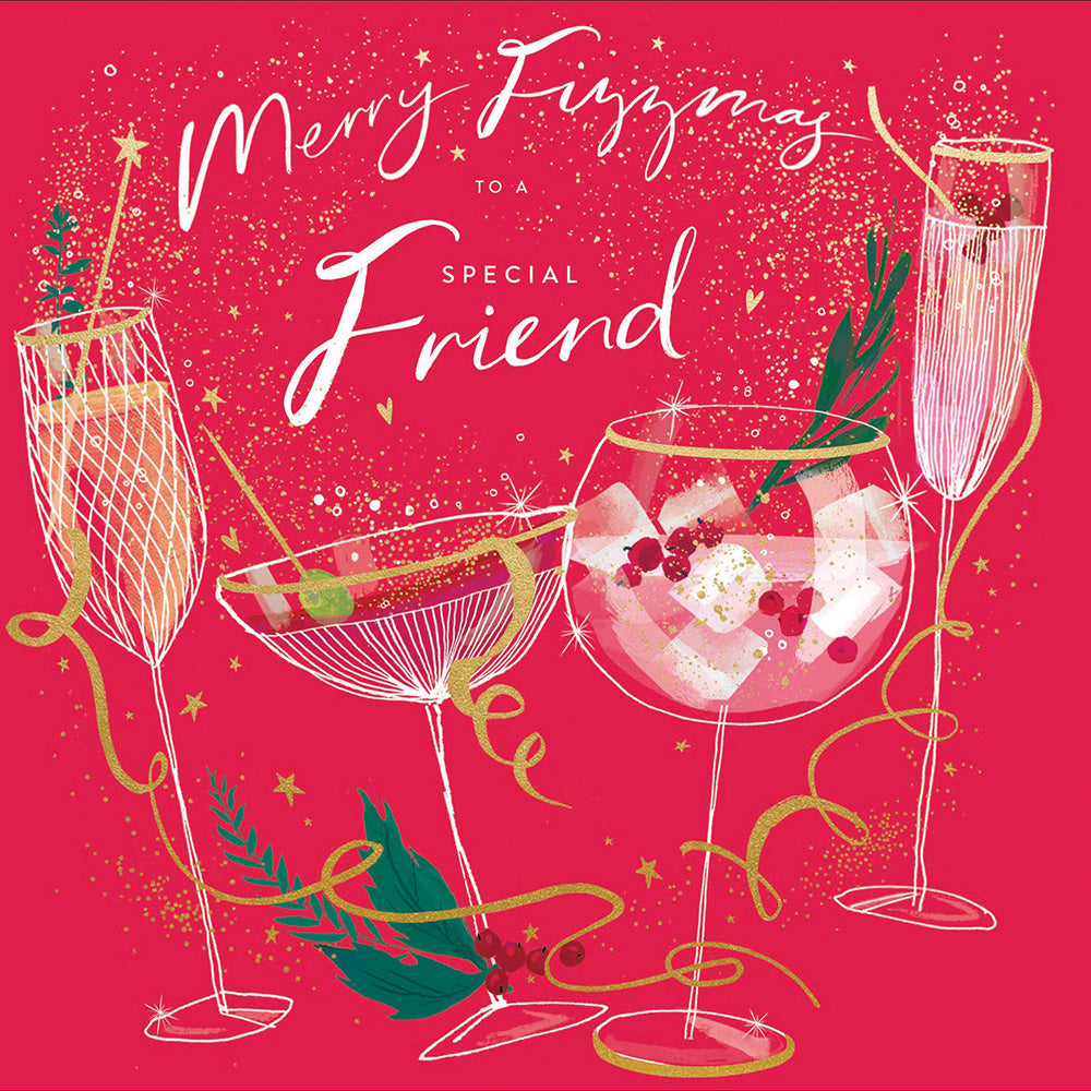 Special Friend Merry Fizzmas Christmas Card by Penny Black