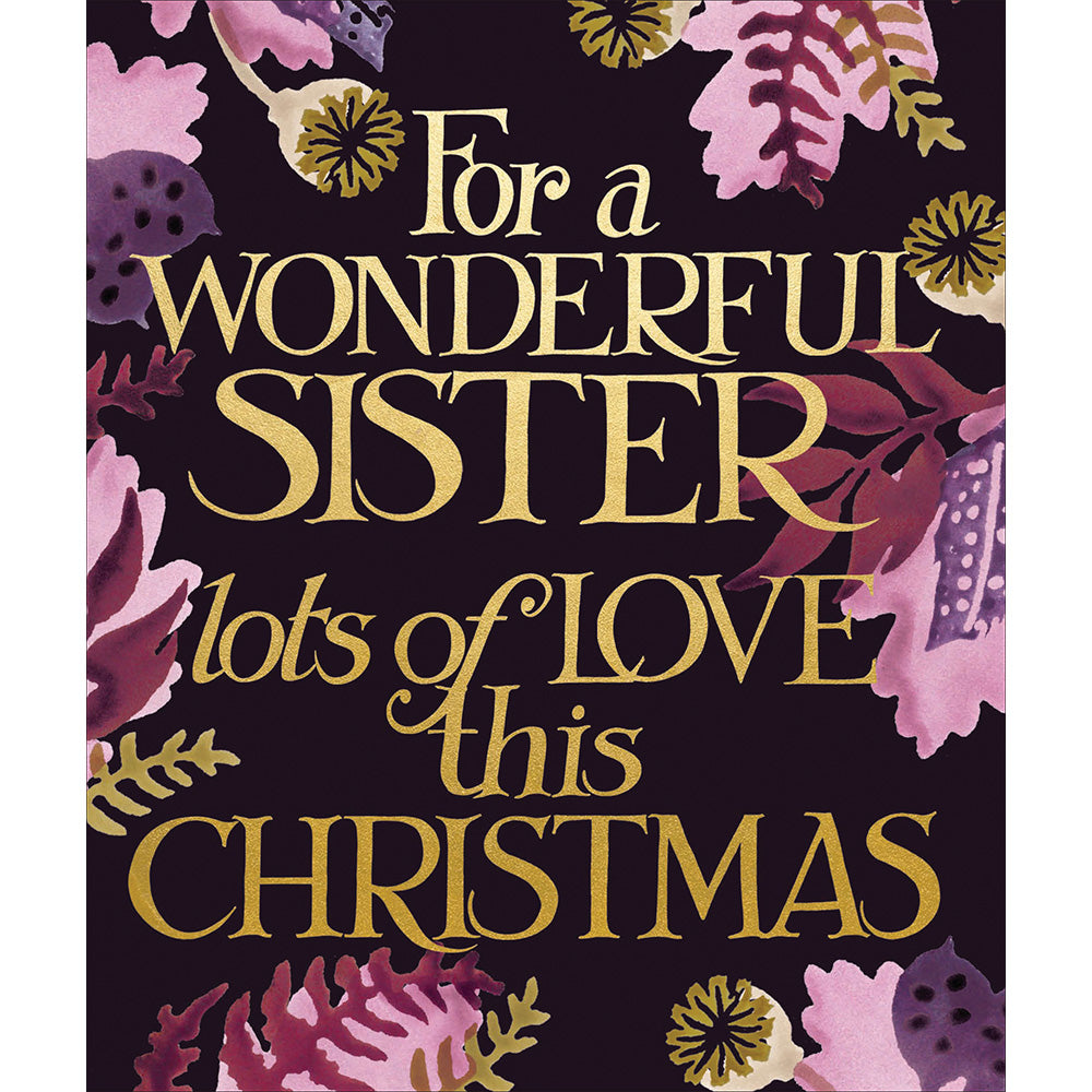 Sister Nighttime Foliage Emma Bridgewater Christmas Card by Penny Black