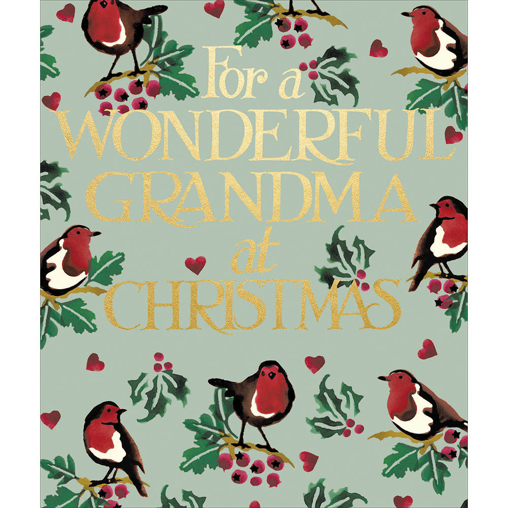 Grandma Robin Berry Bush Emma Bridgewater Christmas Card by Penny Black