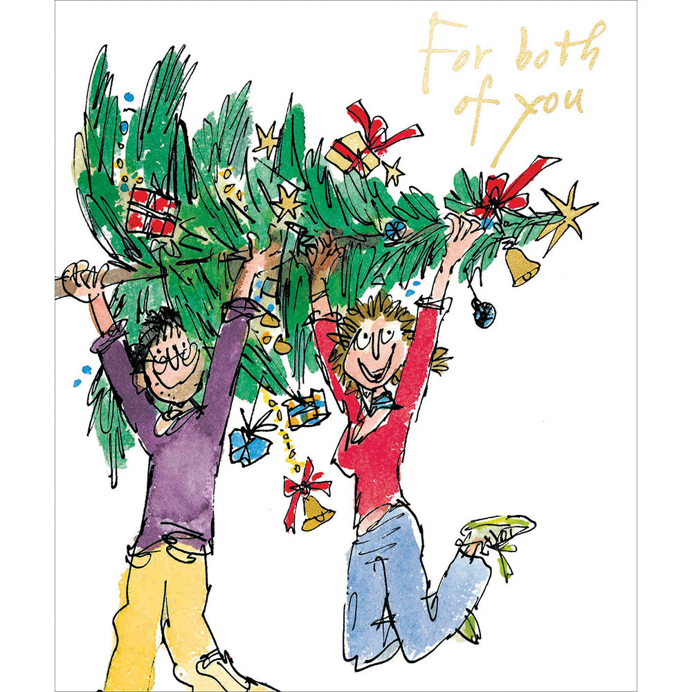 Both of You Tree Quentin Blake Christmas Card by Penny Black