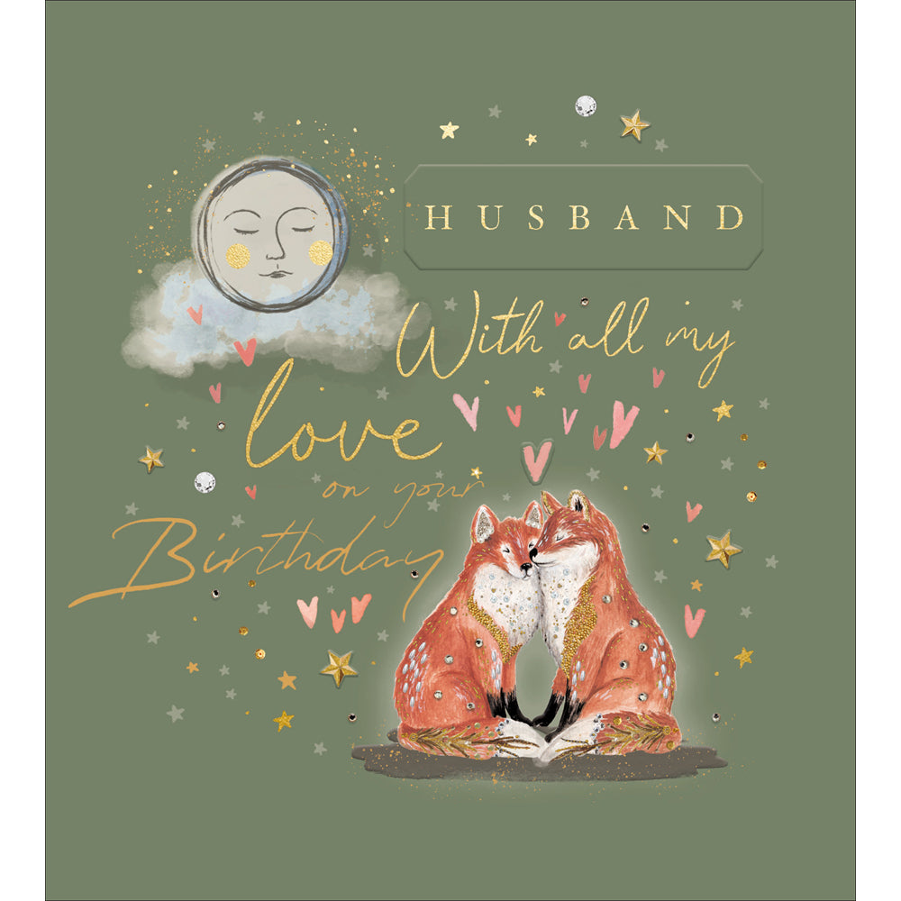 Husband Foxes Embellished Birthday Card from Penny Black