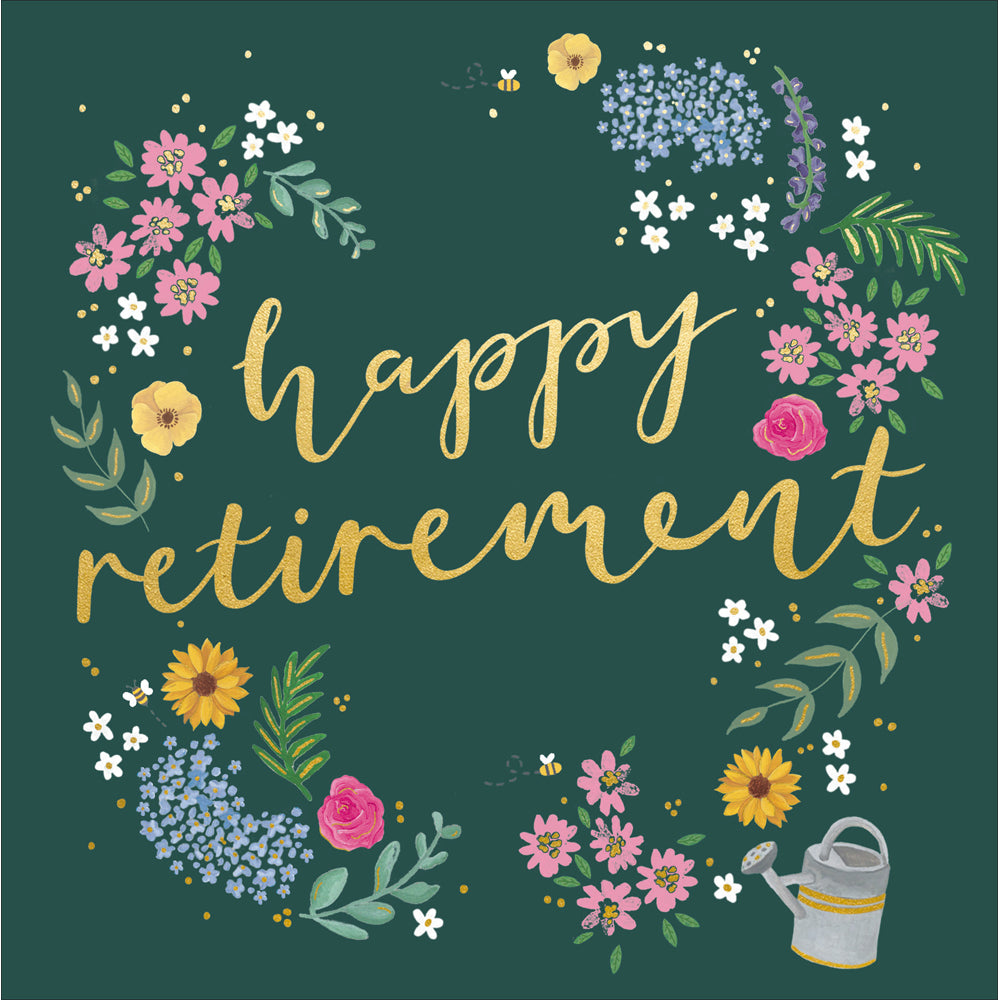 Floral Garden Happy Retirement Card from Penny Black