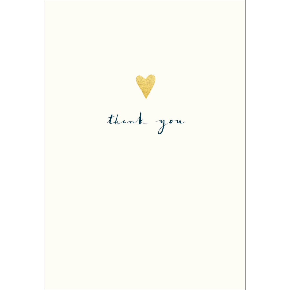 Gold Heart Thank You Card at Penny Black