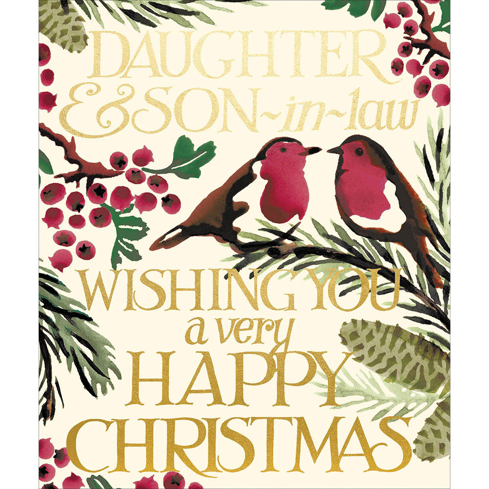 Daughter & Son-in-Law Robins Emma Bridgewater Christmas Card by Penny Black