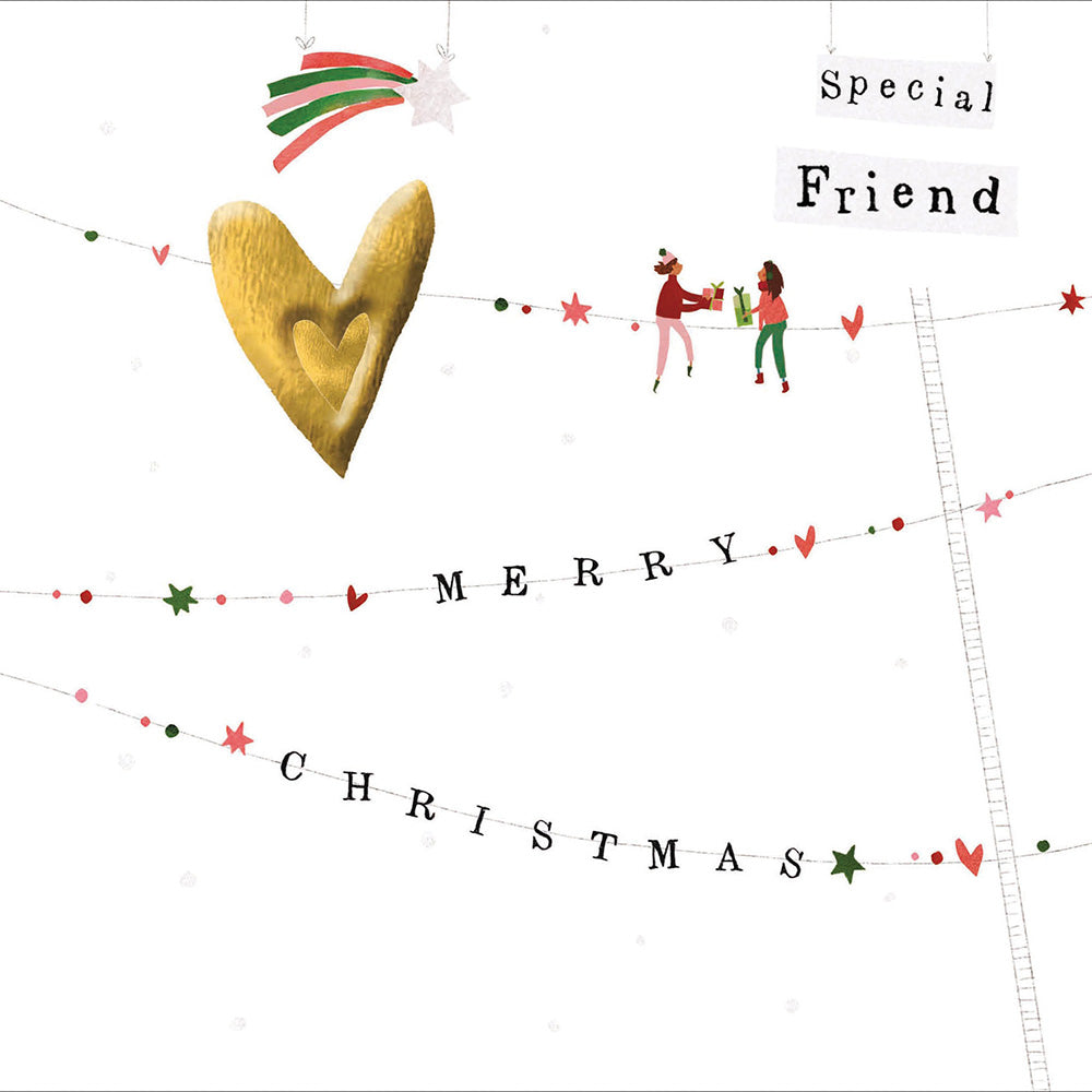Special Friend Shooting Star Embellished Christmas Card by Penny Black