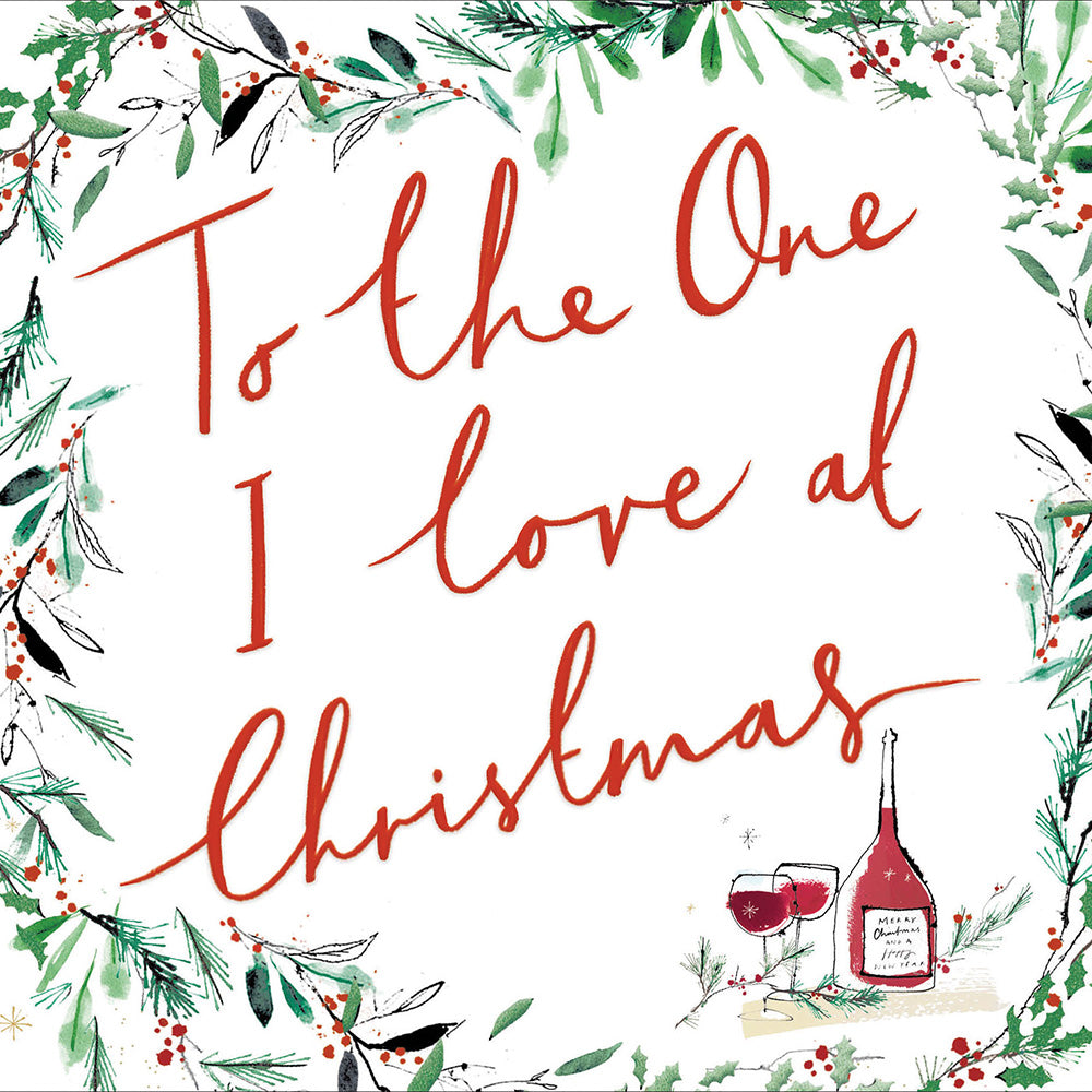One I Love Festive Foliage Christmas Card by Penny Black