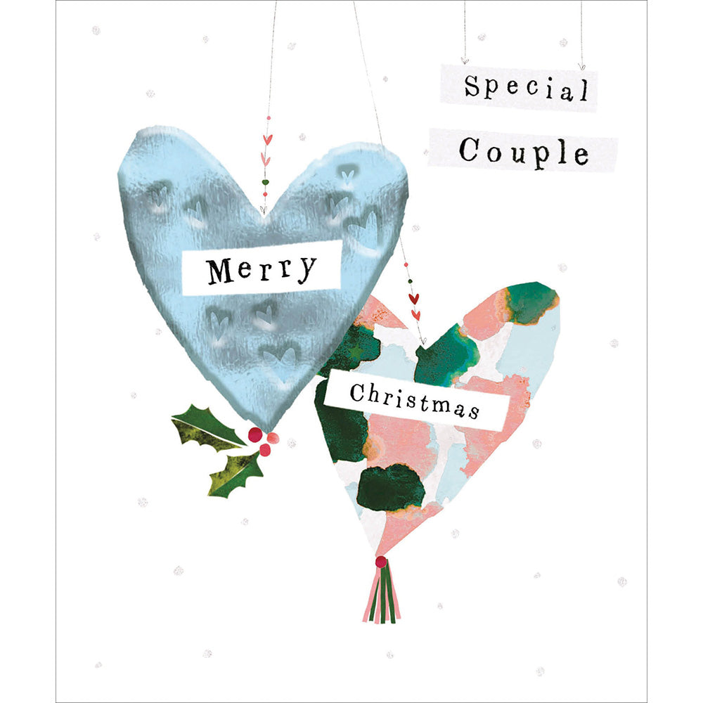 Special Couple Foil Hearts Christmas Card by Penny Black