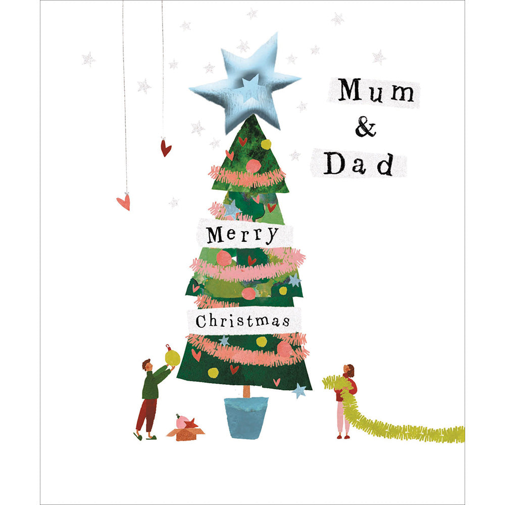Mum & Dad Foil Star Christmas Card by Penny Black