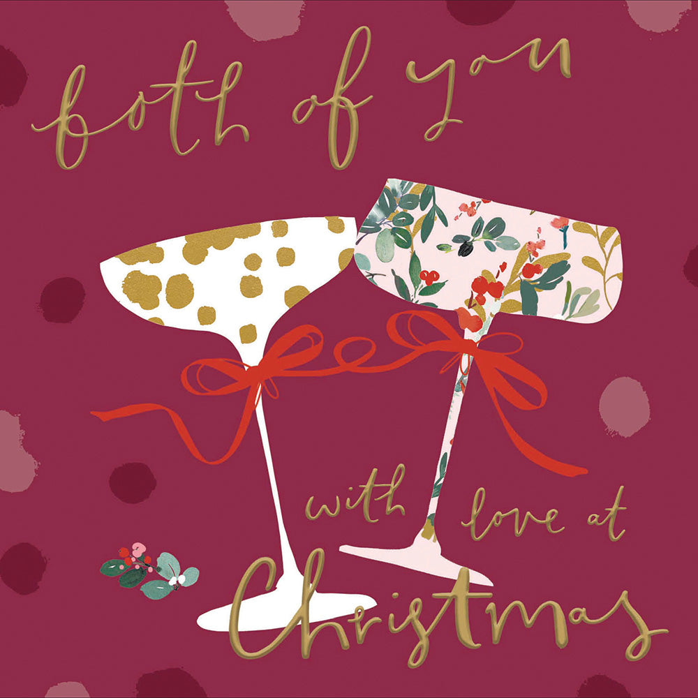 Both of You Festive Cocktails Foil Christmas Card by Penny Black