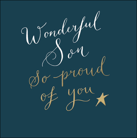 Wonderful Son So Proud Congratulations Card by penny black