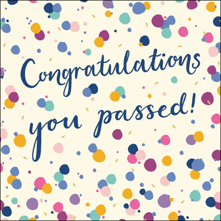 Colourful Confetti Congratulations You Passed Card by penny black