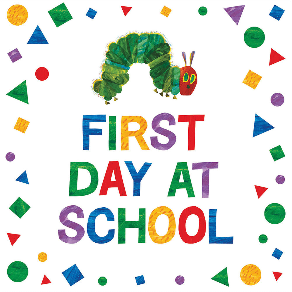 First Day at School Very Hungry Caterpillar Card by penny black