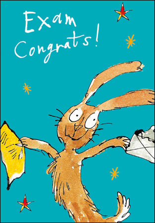 Bunny Results Quentin Blake Exam Congrats Card by penny black
