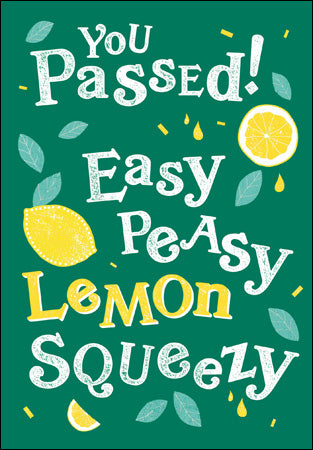 You Passed Lemon Squeezy Exam Card