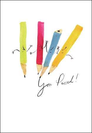 Colourful Pencils You Passed Card by penny black
