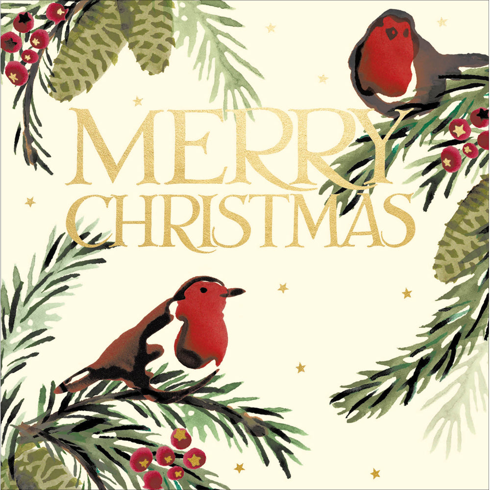 Festive Robins Emma Bridgewater Luxury Christmas Card Box 8 Pk from Penny Black