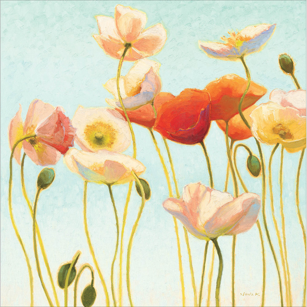 Field of Poppies Art Card by penny black
