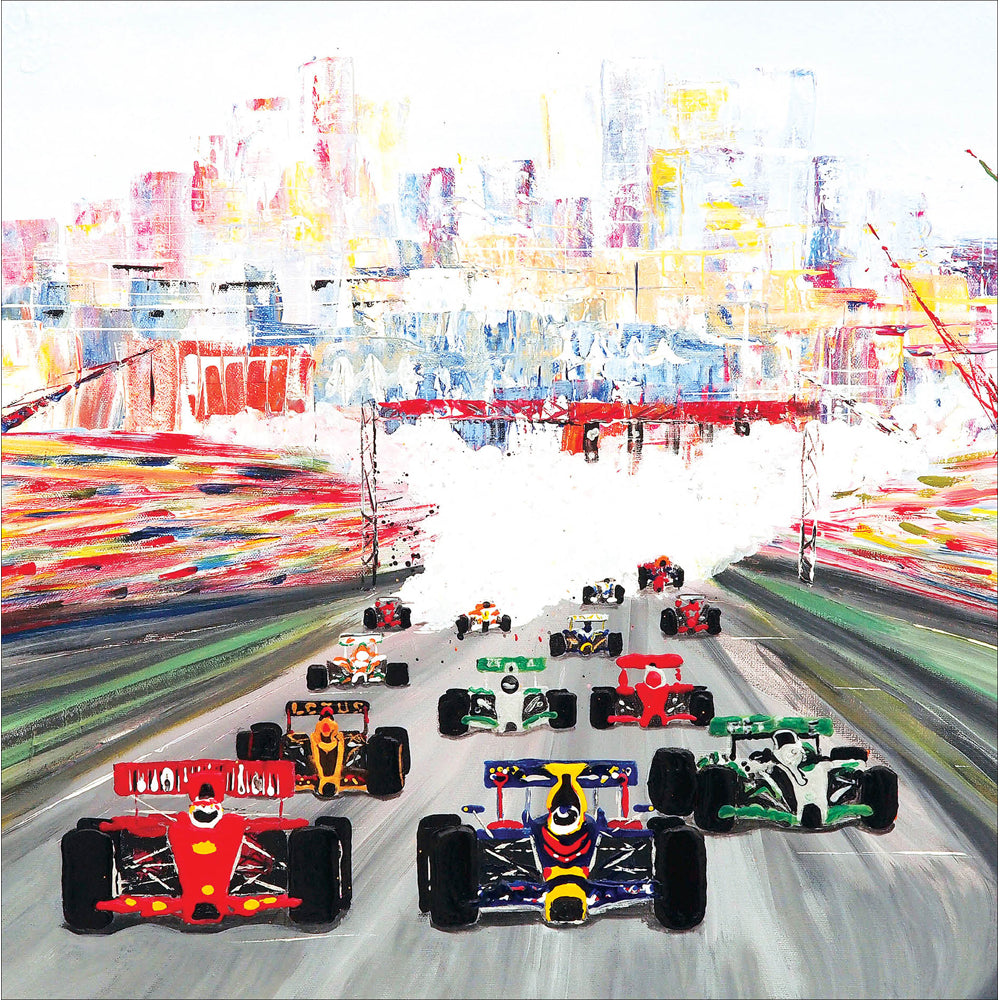 Pole Position Formula One Theme Birthday Card from Penny Black