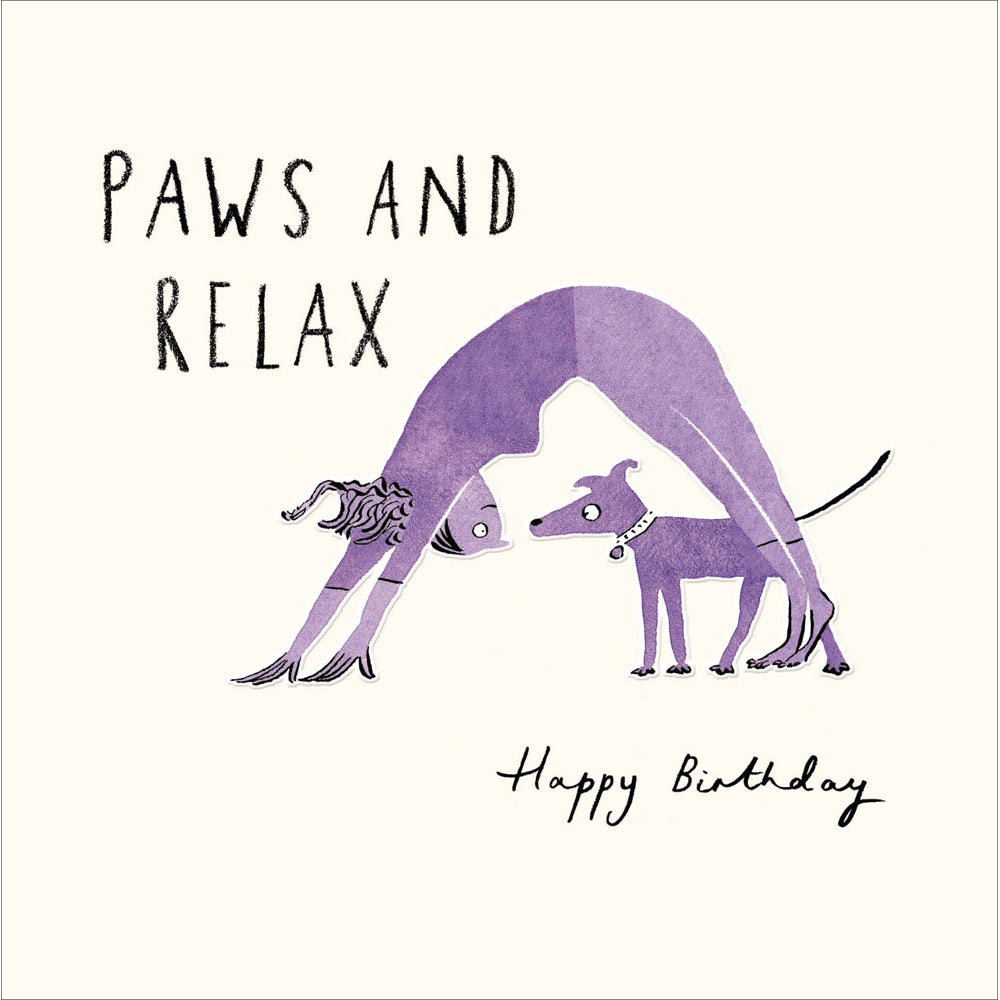 Paws and Relax Yoga Birthday Card from Penny Black