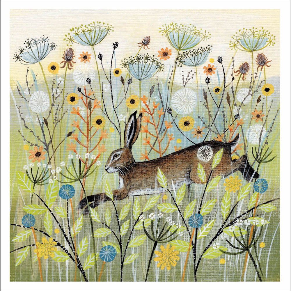 Running Hare In The Meadow Card from Penny Black