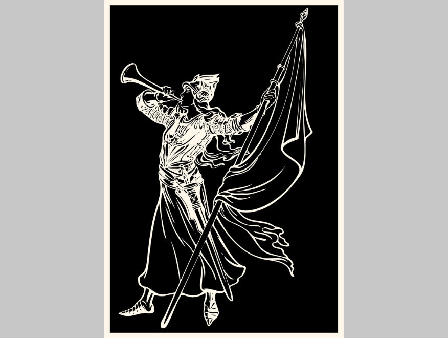 Bugle Girl Protests & Suffragettes Card By Penny Black