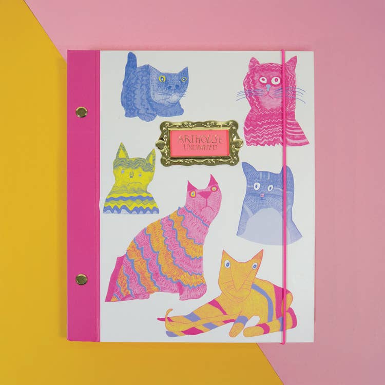 Arthouse Unlimited Miaow For Now A5 Hardback Journal By Penny Black