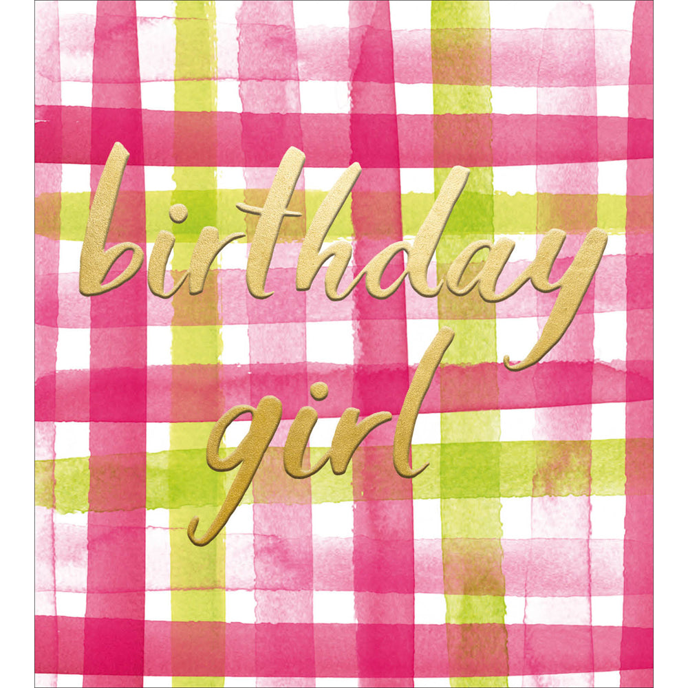 Birthday Girl Gingham Card