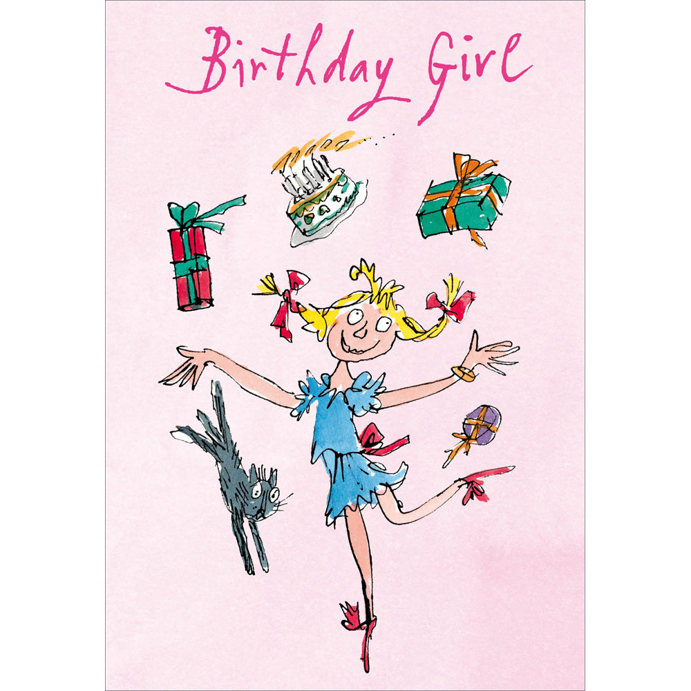 Quentin Blake Birthday Girl Ballerina Card at Penny Black