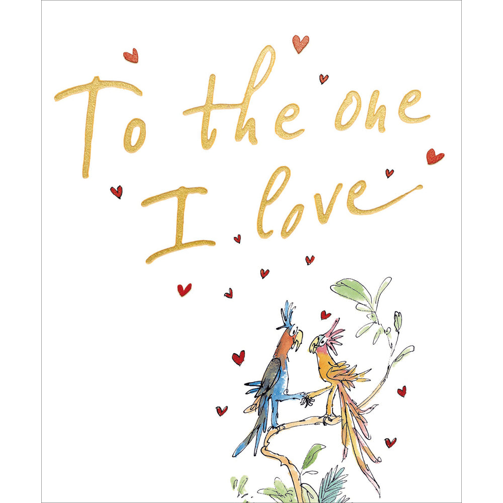 One I Love Birds Quentin Blake Valentine Card by penny black