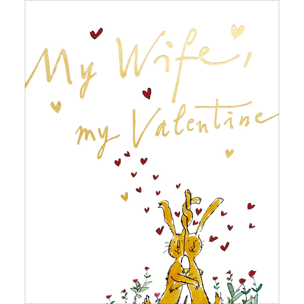 Wife Honey Bunny Quentin Blake Valentine Card by penny black