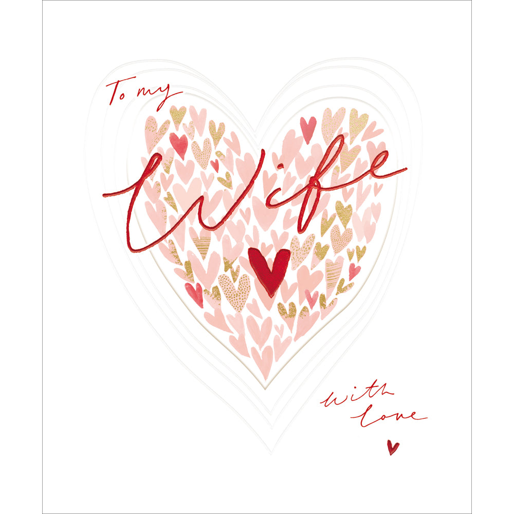 Wife Heart of Hearts Valentine Card by penny black