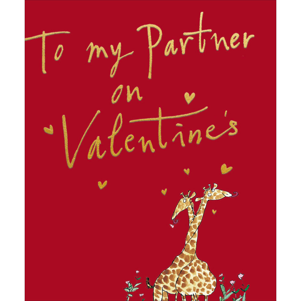 To My Partner Giraffes Quentin Blake Valentine Card by penny black