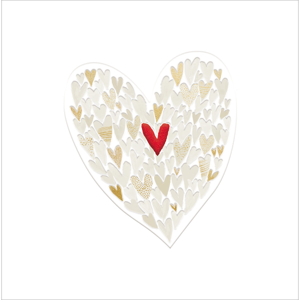 Metallic Heart Valentine Card by penny black