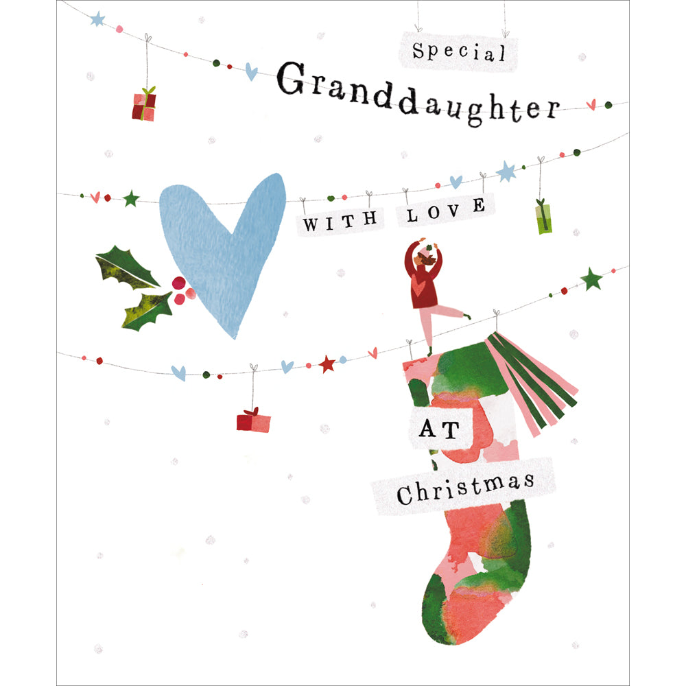 Special Granddaughter Foil Heart Christmas Card by Penny Black
