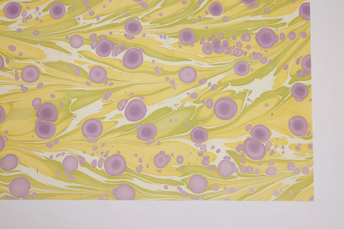 Wisteria Cosmos Hand Marbled Wrapping Paper Sheet